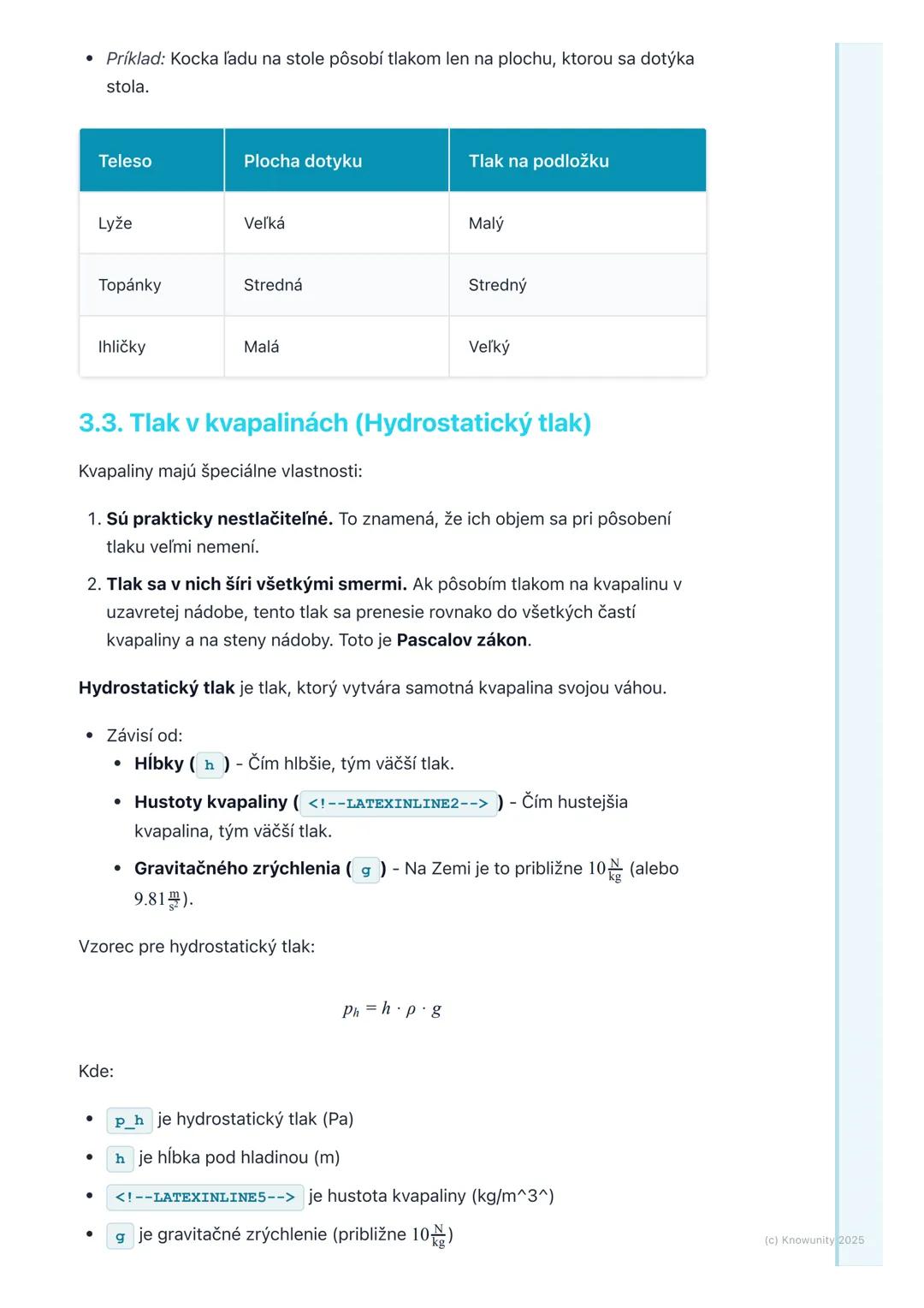 # Tlak v pevných látkach,
kvapalinách a plynoch

## 1. Prehľad tlaku

Ahojte! Dnes sa pozrieme na tlak, čo je super dôležitá téma vo fyzike.