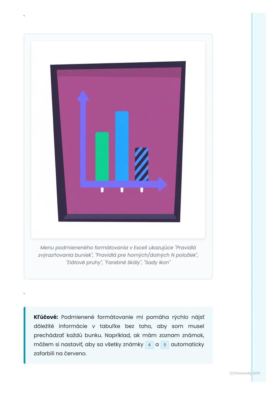 # Podmienené formátovanie
a overovanie dát

1. Prehl'ad a úvod

Takže, podmienené formátovanie a overovanie dát sú super nástroje v
tabuľkov