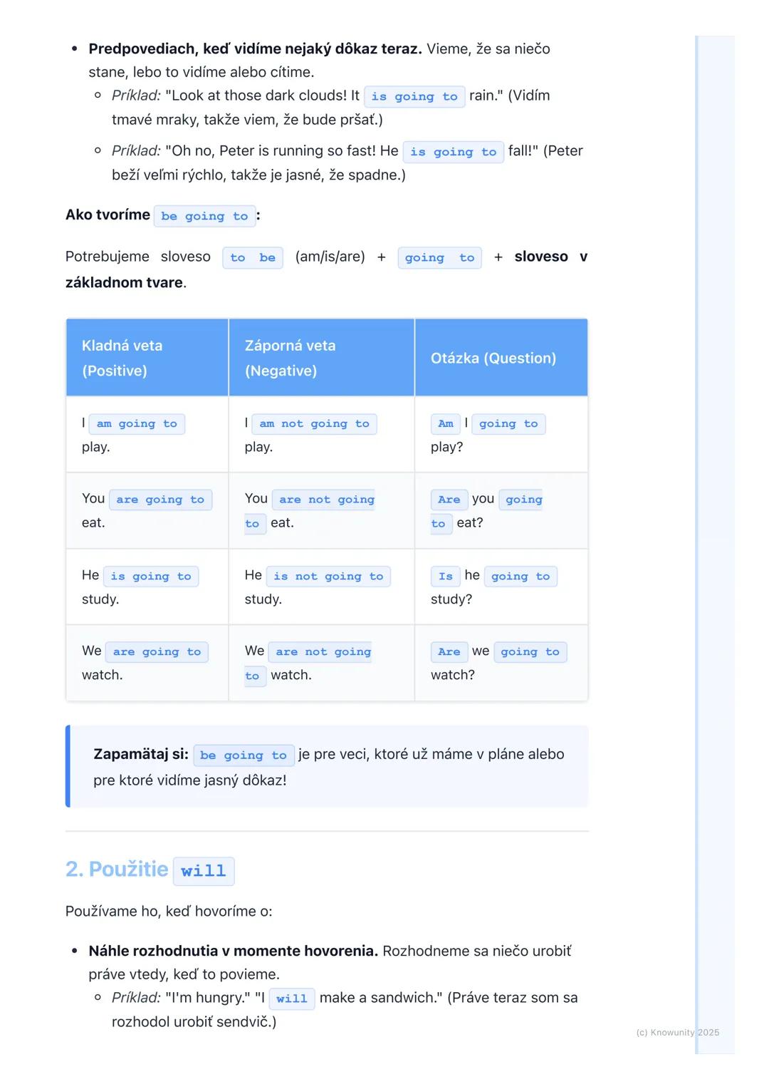 # Plány a zámery do budúcnosti

Prehľad

Dnes sa budeme učiť, ako hovoriť o veciach, ktoré sa stanú v budúcnosti. Je to
dôležité, aby sme ve