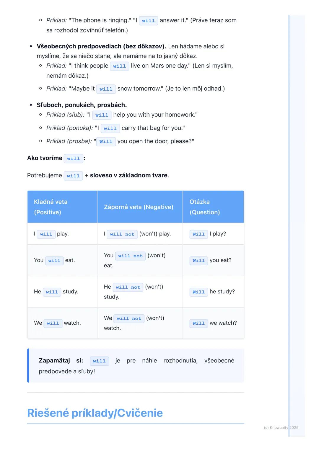 # Plány a zámery do budúcnosti

Prehľad

Dnes sa budeme učiť, ako hovoriť o veciach, ktoré sa stanú v budúcnosti. Je to
dôležité, aby sme ve
