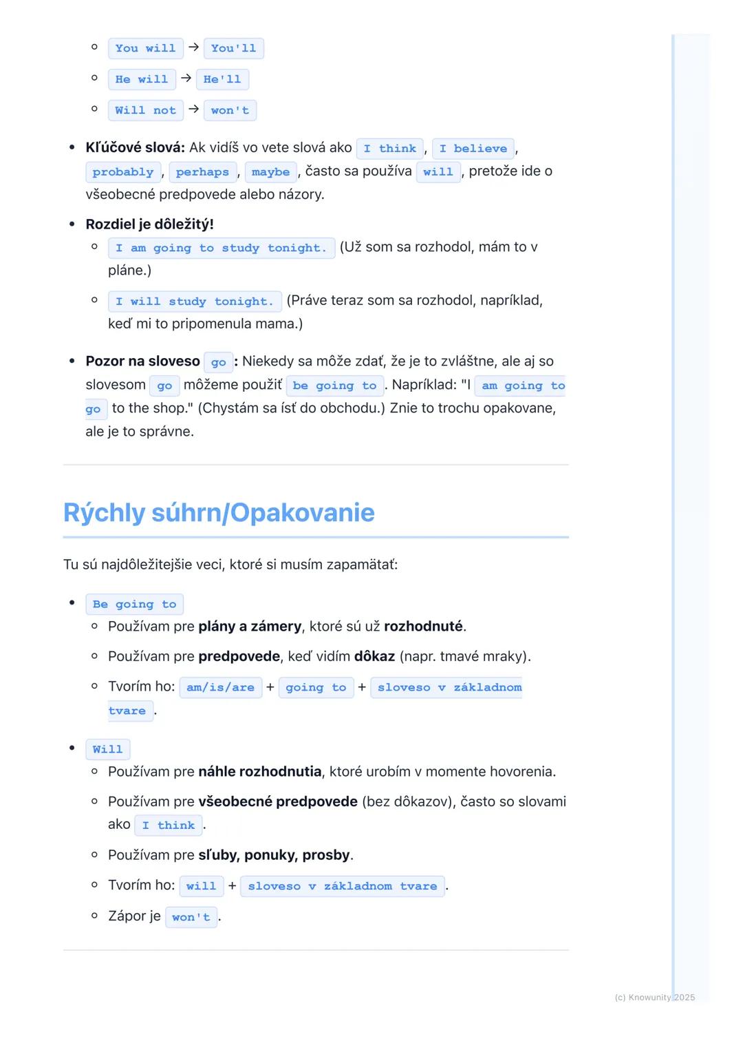 # Plány a zámery do budúcnosti

Prehľad

Dnes sa budeme učiť, ako hovoriť o veciach, ktoré sa stanú v budúcnosti. Je to
dôležité, aby sme ve