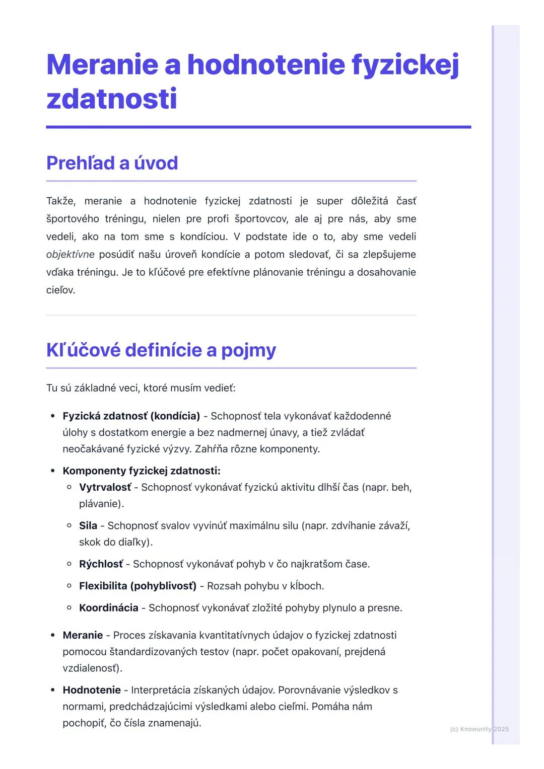 # Meranie a hodnotenie fyzickej
zdatnosti

Prehľad a úvod

Takže, meranie a hodnotenie fyzickej zdatnosti je super dôležitá časť
športového 