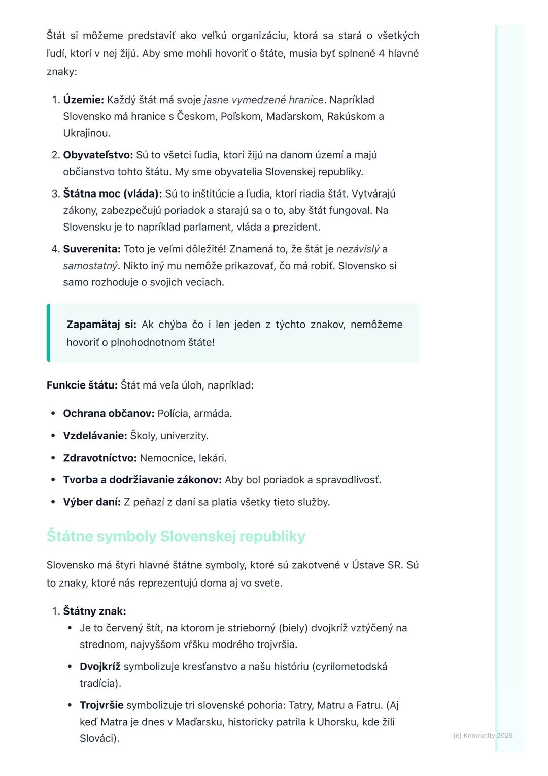 # Štát a jeho symboly

Prehľad / úvod

Dnes si preberieme, čo je to štát a aké má dôležité symboly. Je to kľúčová
téma pre občiansku náuku, 