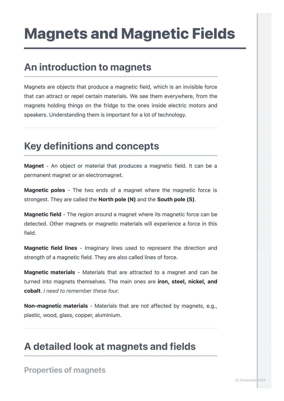 # Magnets and Magnetic Fields

An introduction to magnets

Magnets are objects that produce a magnetic field, which is an invisible force
th