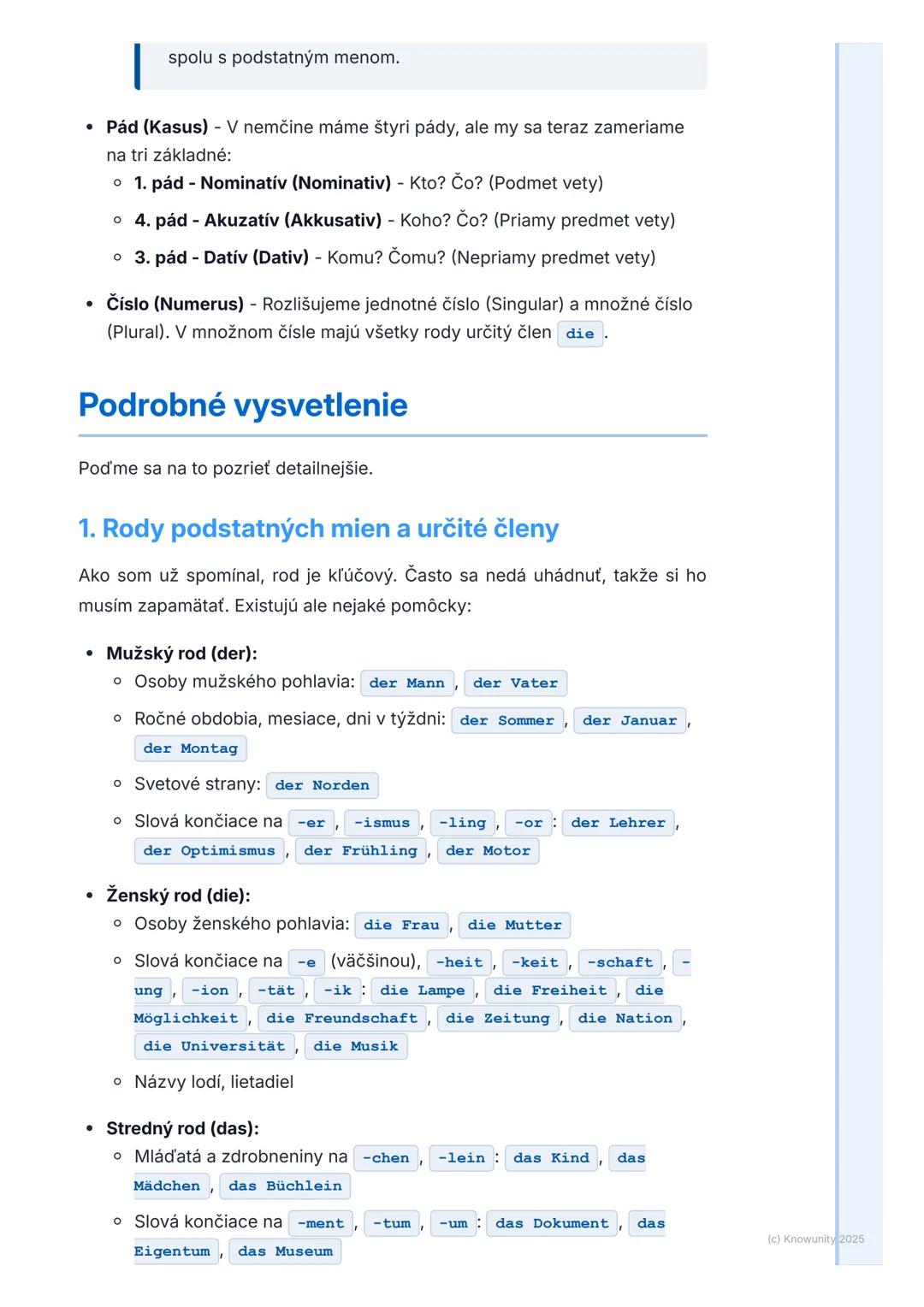 # Podstatné mená a členy

Prehľad a úvod

Takže, naša ďalšia téma na opakovanie z nemčiny sú podstatné mená a
členy. Toto je fakt dôležité, 