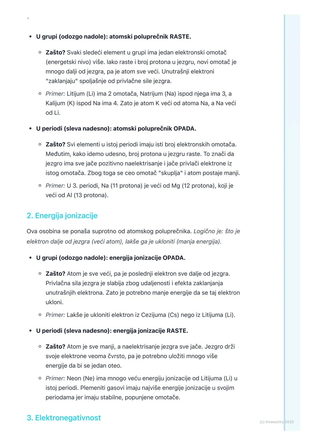 # Periodične osobine elemenata

Uvod u periodične osobine

Periodične osobine elemenata su svojstva koja se pravilno, periodično
ponavljaju 