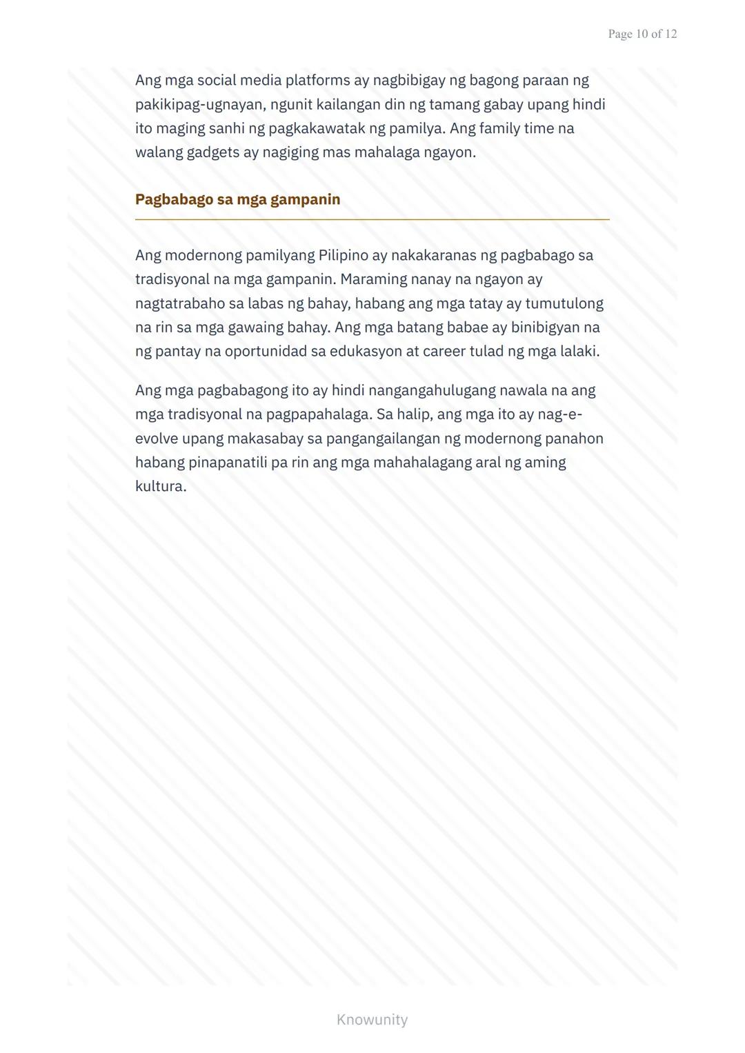 # Pagpapahalaga sa Kultura at Tradisyon: Kahalagahan ng Pamilyang Pilipino

Pag-aaral sa mahahalagang papel ng pamilya sa kultura ng Pilipin