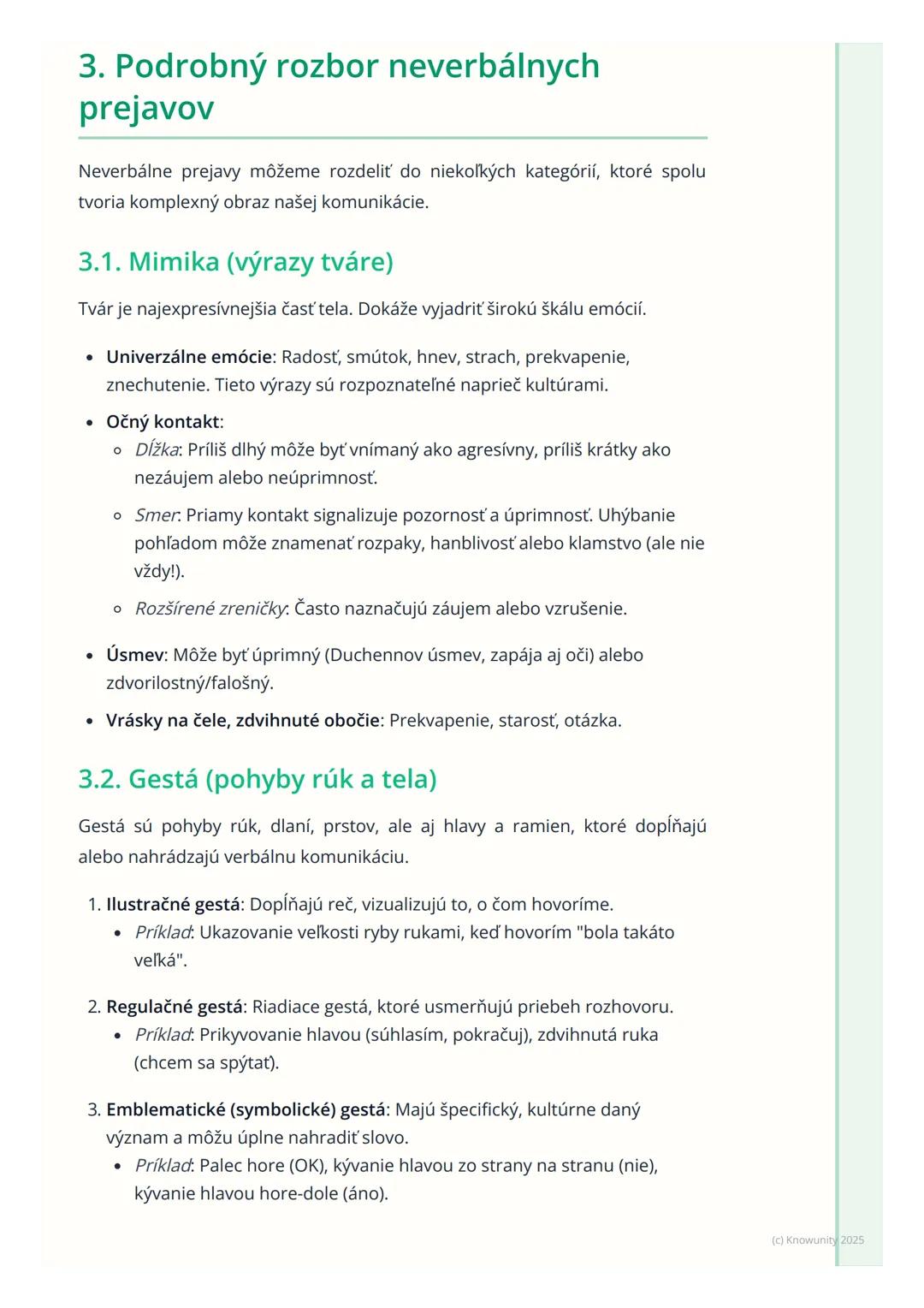 # Neverbálna komunikácia a jej
význam

1. Prehľad a úvod

Neverbálna komunikácia je fascinujúca oblasť, ktorá dopĺňa a často aj
prekonáva to