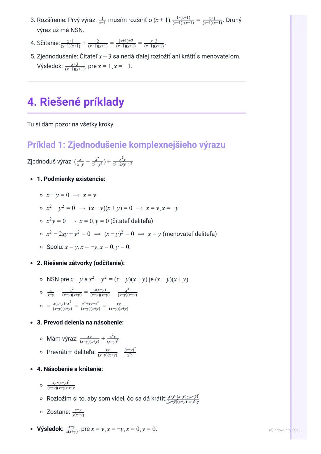 # Lomené výrazy

## 1. Úvod do lomených výrazov

Lomené výrazy sú vlastne zlomky, ale namiesto čísel máme v čitateli a/alebo
menovateli alge