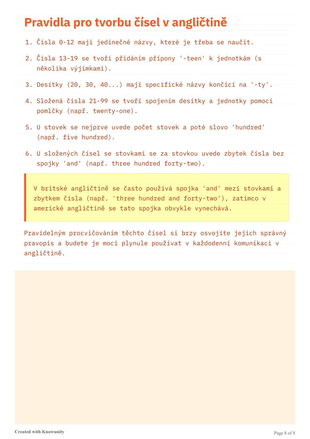 # Čísla od 0 do 1000 v angličtině

Přehled anglických číslovek od 0 do 1000 s jejich správným pravopisem
a výslovností.

# Čísla od 0 do 100