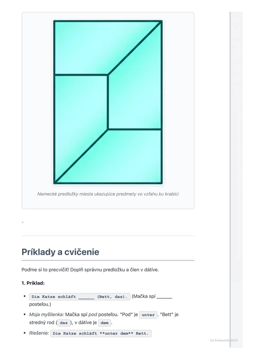 # Predložky miesta (in, an, auf,
unter, über, vor, hinter, neben,
zwischen)

Prehľad

Ahojte! Dnes si zopakujeme predložky miesta v nemčine.