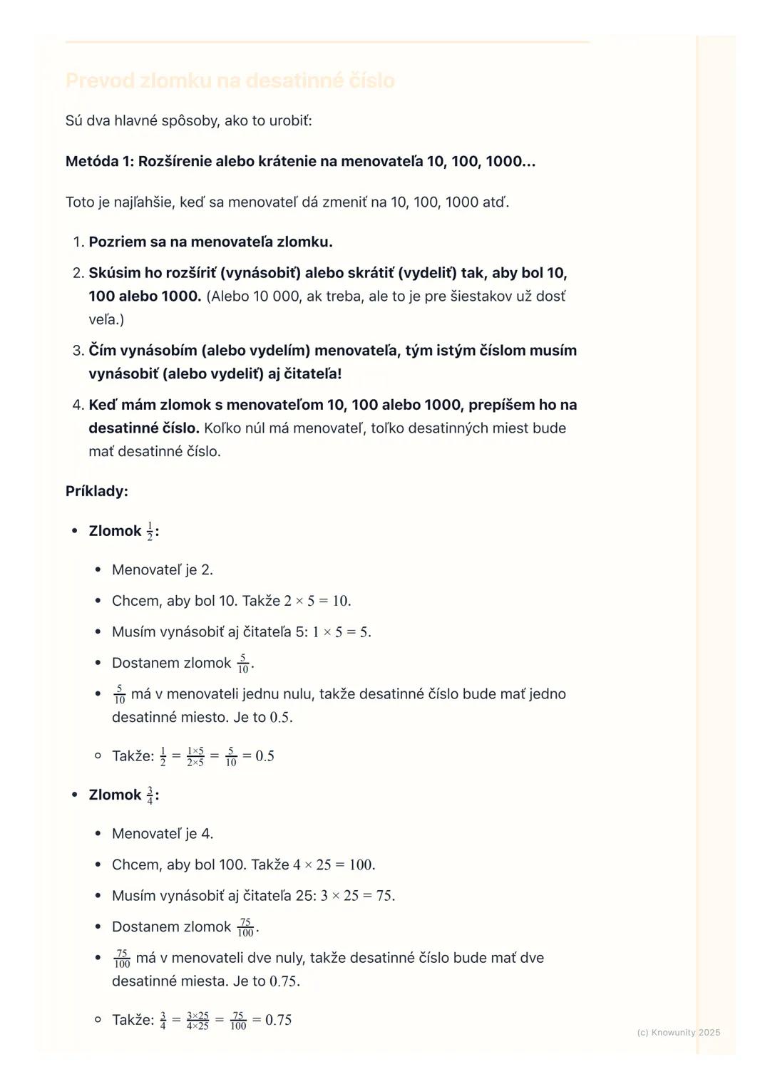 # Prevod zlomkov na desatinné
čísla a naopak

1.  Prehľad témy

Dnes sa budeme učiť, ako meniť zlomky na desatinné čísla a desatinné čísla
s
