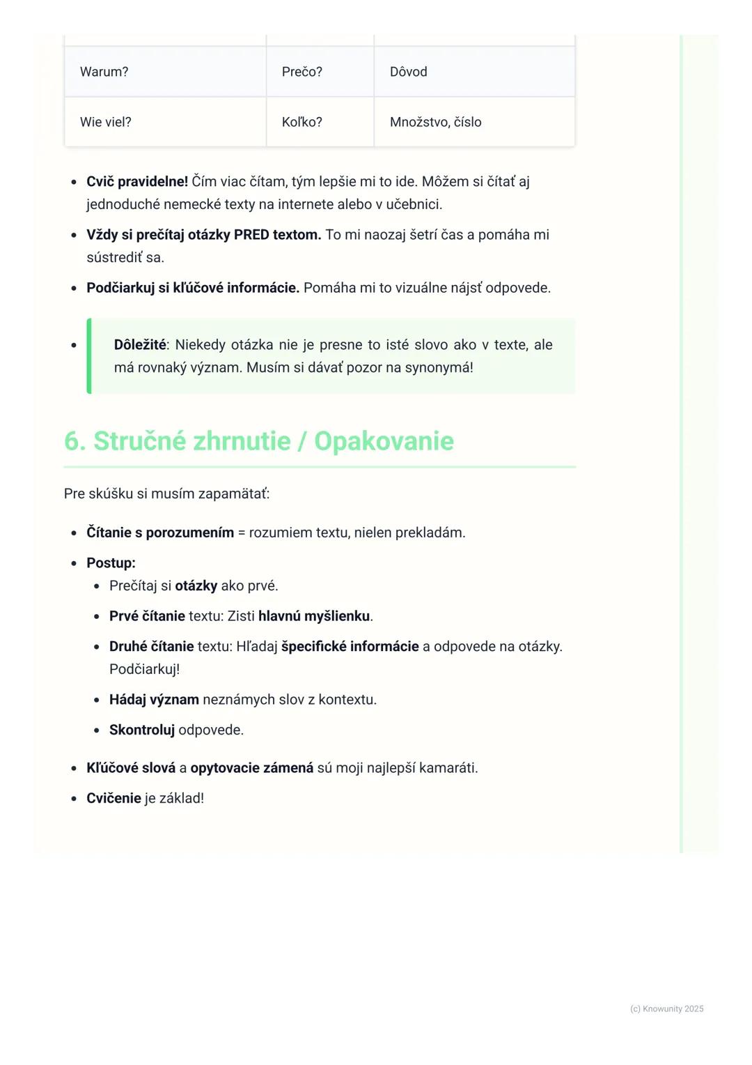 # Čítanie s porozumením

1. Prehľad / Úvod

Čítanie s porozumením je v nemčine veľmi dôležité. Znamená to, že dokážem
prečítať nemecký text 