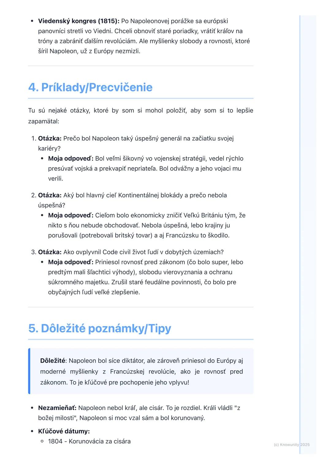 # Napoleon Bonaparte a
napoleonské vojny

1. Prehľad témy: Napoleon Bonaparte a
napoleonské vojny

Takže, toto je dôležitá kapitola z dejepi