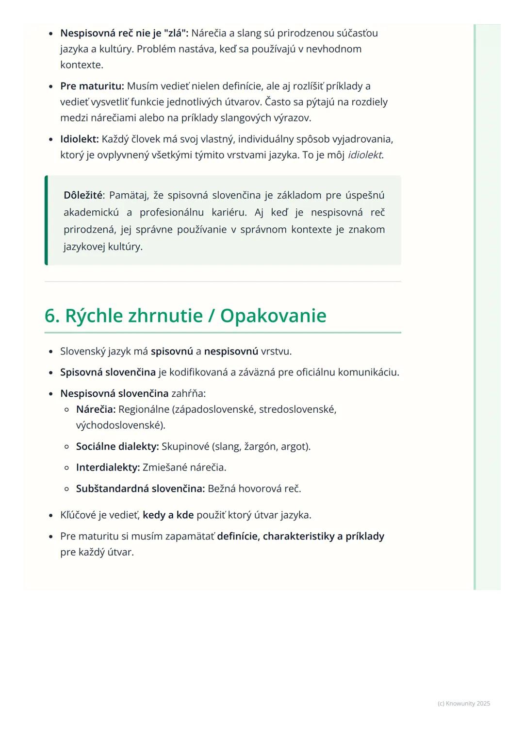 # Súčasný slovenský jazyk a
jeho útvary

1. Prehľad súčasného slovenského
jazyka

Slovenský jazyk, ktorý používame dnes, nie je jednotný. Ex