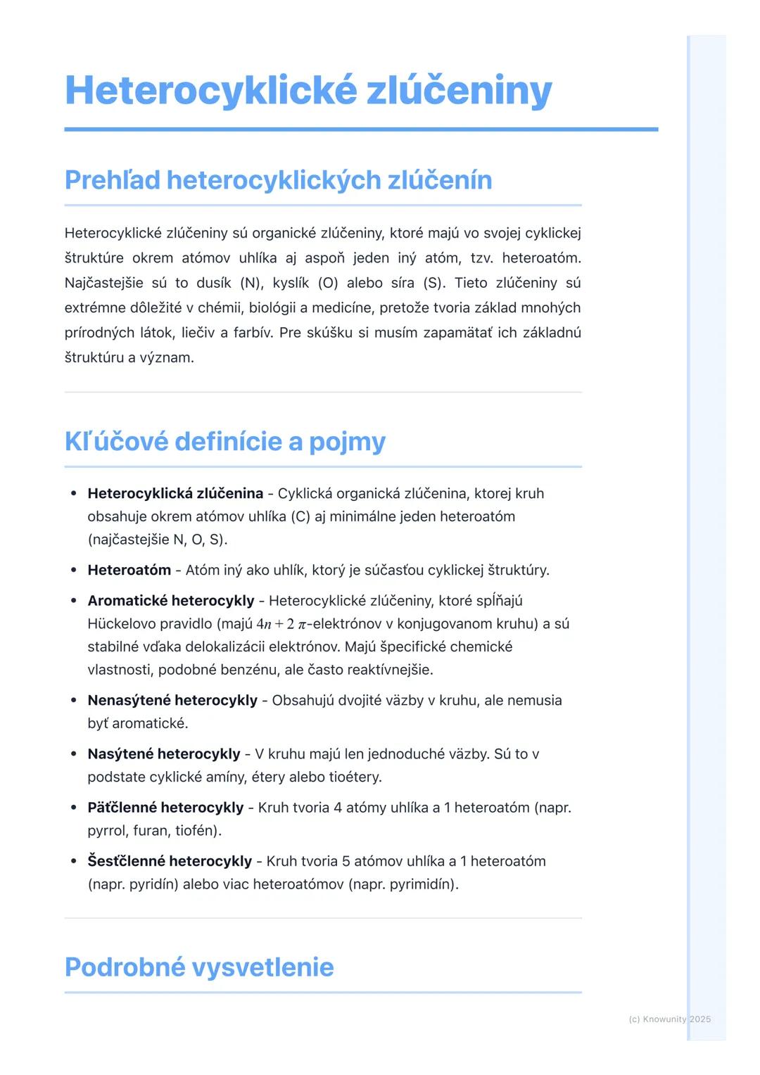 Heterocyklické zlúčeniny: ich štruktúra a význam