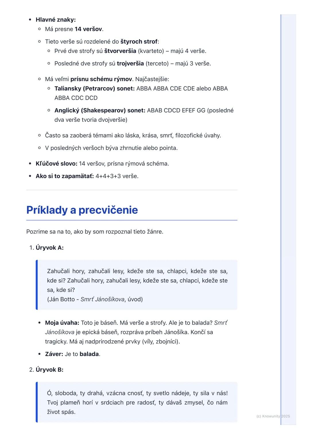 # Poetické žánre

## Úvod do poetických žánrov

Dnes si zopakujeme, čo sú to poetické žánre. Sú to vlastne rôzne typy básní,
ktoré majú svoj