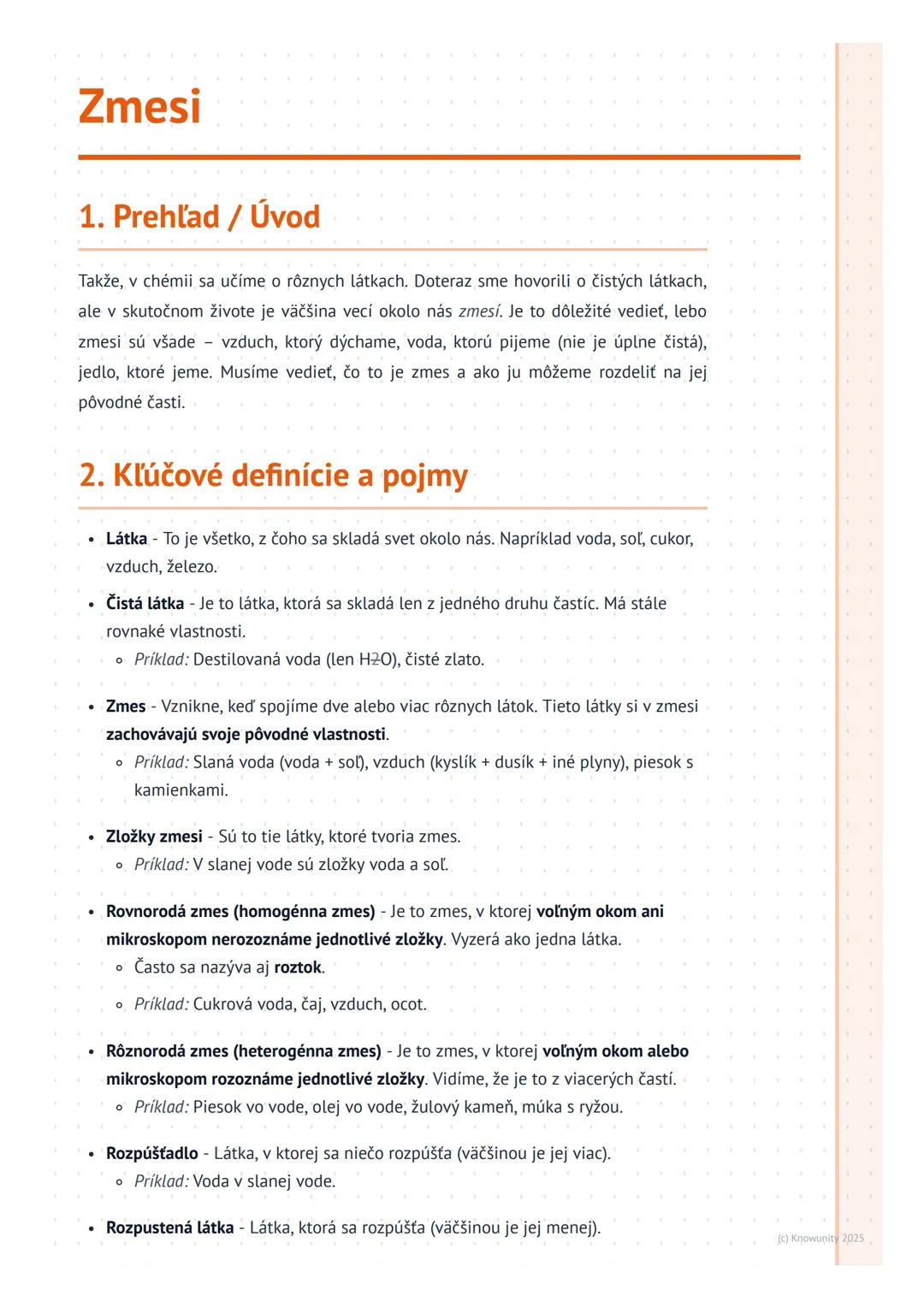 Zmesi a ich vlastnosti