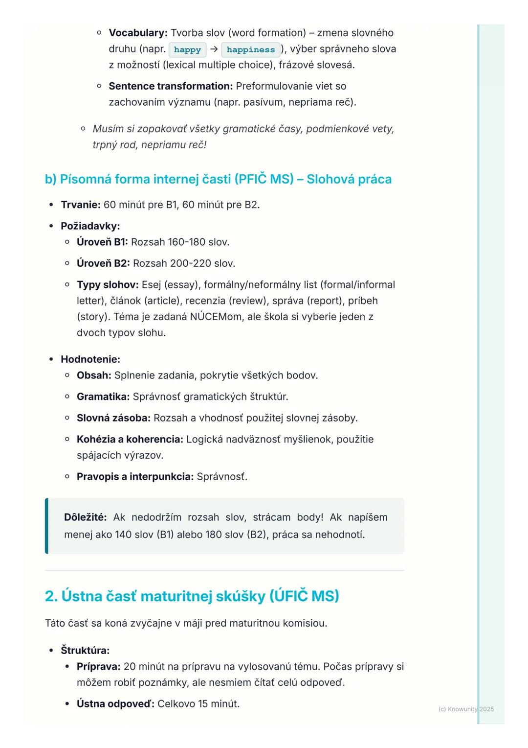 # Štruktúra a Požiadavky
Maturitnej Skúšky

Prehľad / úvod

Takže, maturita z angličtiny je pred nami a je super dôležité vedieť, čo nás
čak
