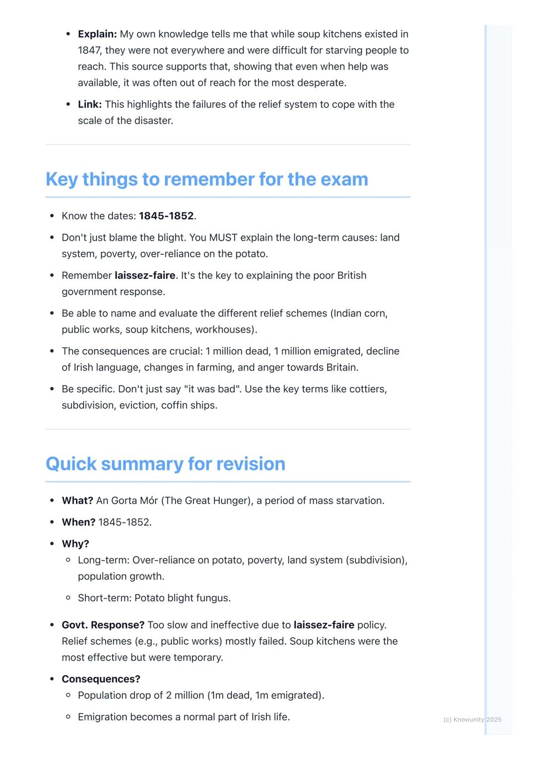 # The Great Famine (An Gorta
Mór)

## Introduction to the Great Famine

The Great Famine, or An Gorta Mór (The Great Hunger), was a period o