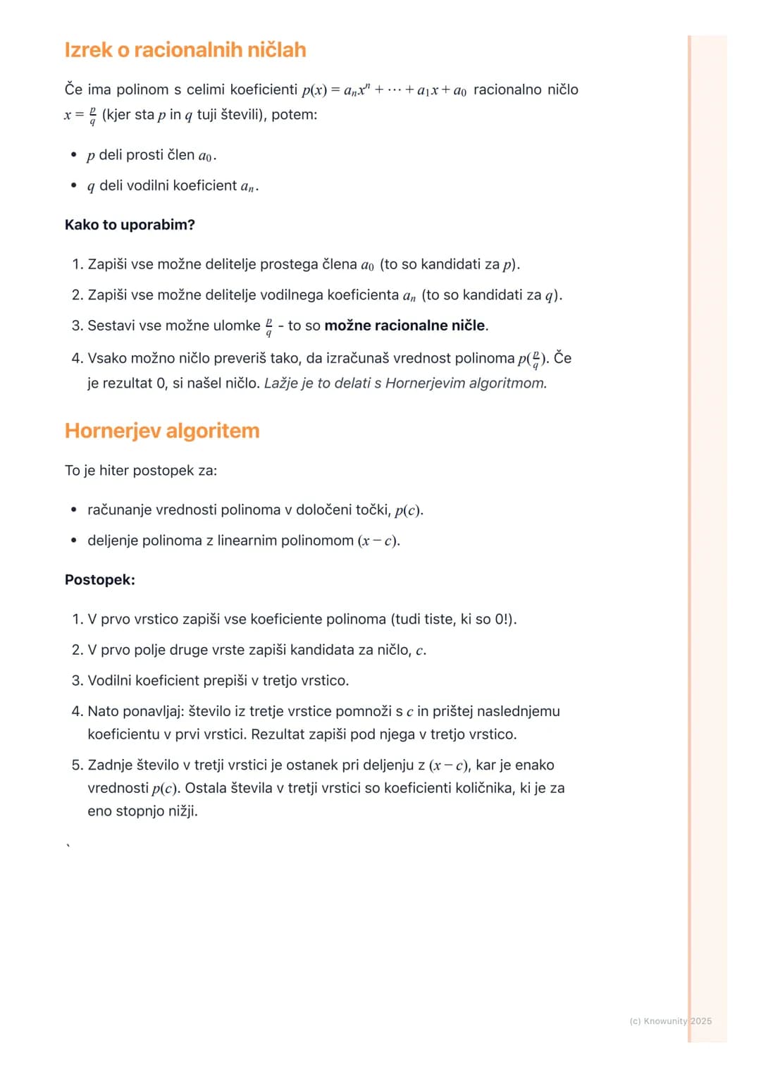 # Polinomi in njihove lastnosti

Uvod v polinome

Polinomi so ene od osnovnih funkcij v matematiki. So v bistvu posplošitev
linearnih in kva