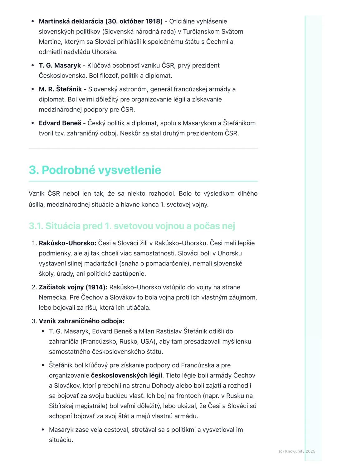 # Vznik Československej
republiky

1. Prehľad vzniku Československa

Takže, toto je dosť dôležitá téma, lebo hovorí o tom, ako vznikol náš š