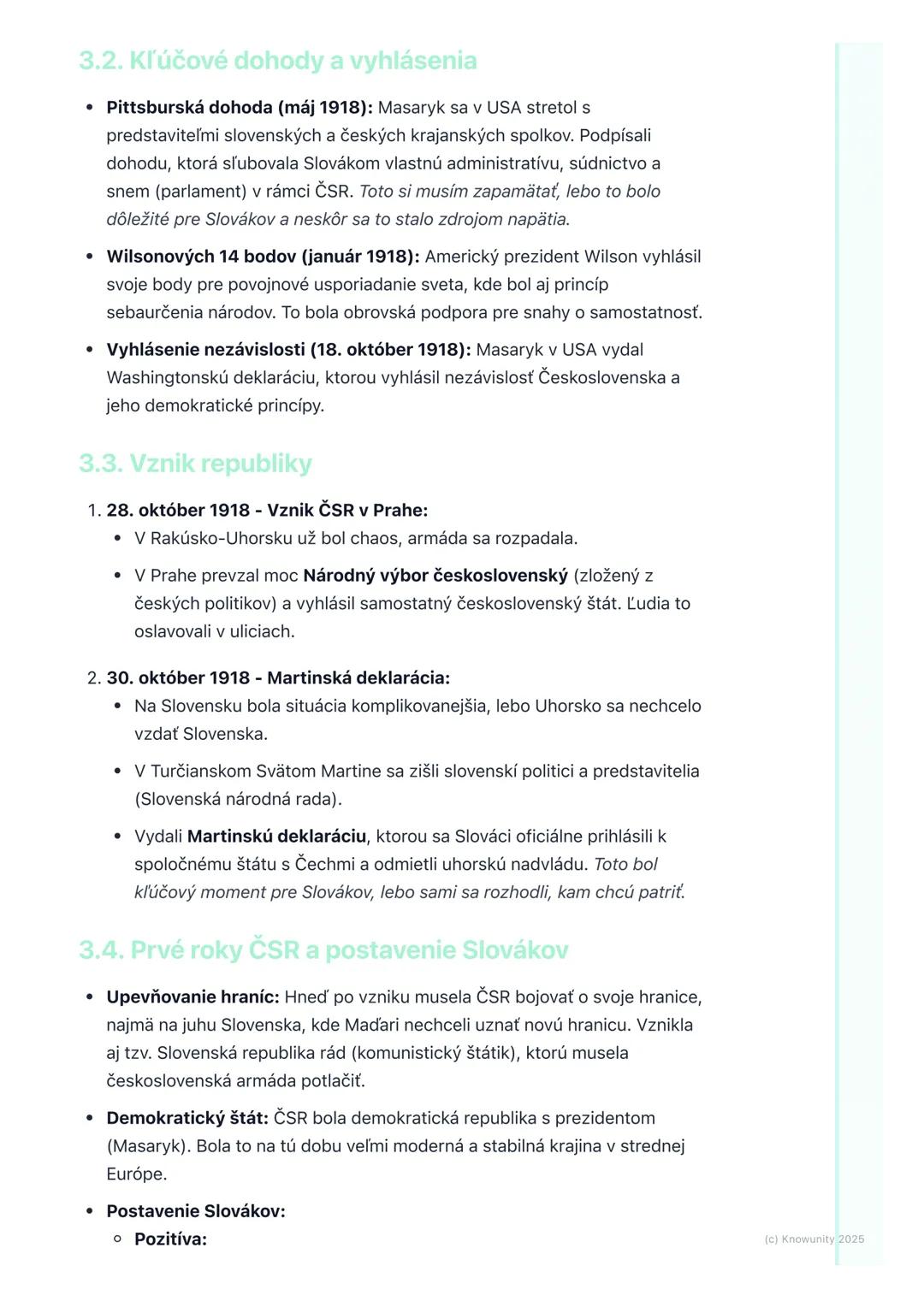 # Vznik Československej
republiky

1. Prehľad vzniku Československa

Takže, toto je dosť dôležitá téma, lebo hovorí o tom, ako vznikol náš š