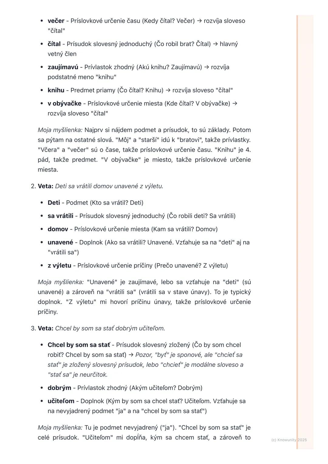 # Vetné členy

1. Prehľad vetných členov

Vetné členy sú základné stavebné kamene každej vety. Pomáhajú nám
pochopiť, ako sú slová vo vete p