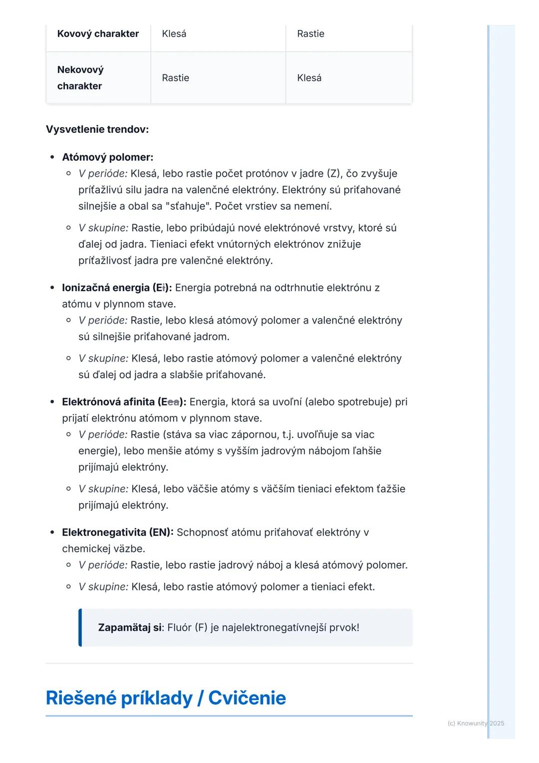 # Štruktúra atómu a periodická
sústava prvkov

Prehl'ad / Úvod

Dnes si zopakujeme a prehĺbime vedomosti o štruktúre atómu a periodickej
sús