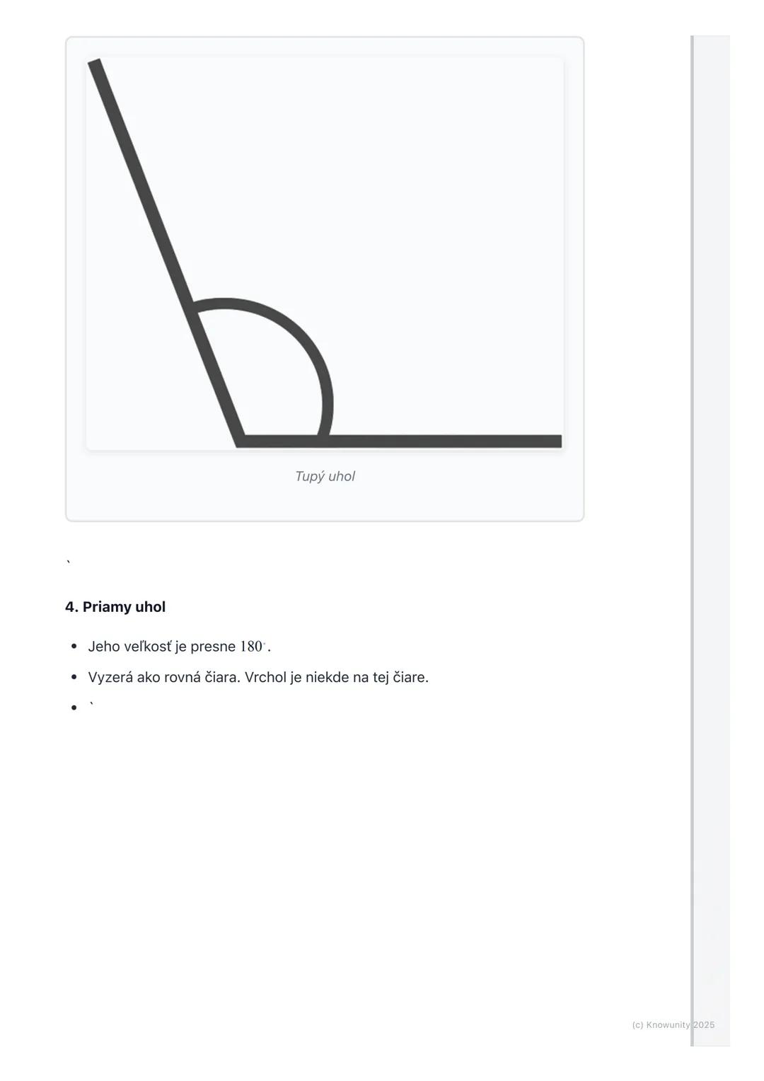 # Opakovanie uhlov

1. Prehľad uhlov - úvod

Dnes si zopakujeme uhly, čo sú a aké typy poznáme. Je to dôležité pre celú
geometriu, lebo uhly