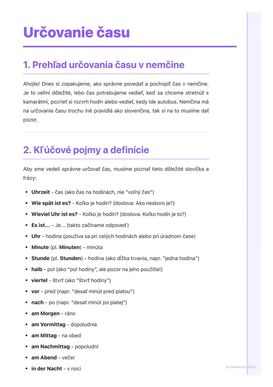 Ako správne určiť čas v nemčine