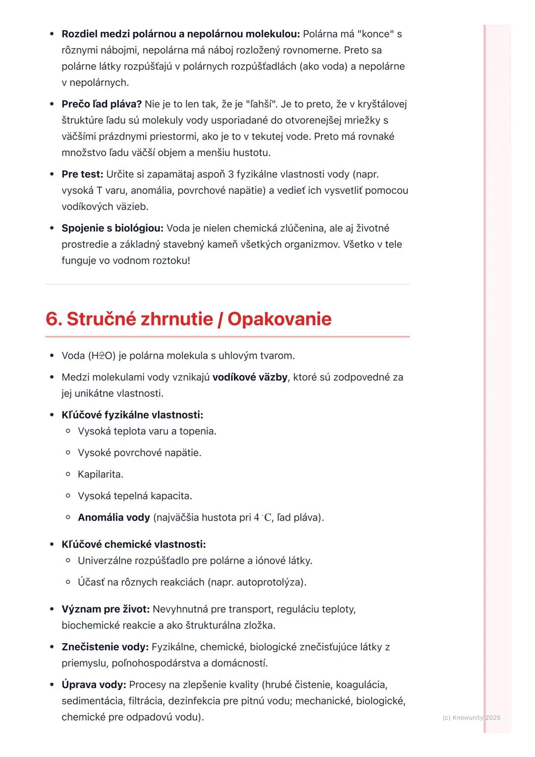 # Voda - najdôležitejšia
zlúčenina

1. Prehľad / Úvod

Voda je pre nás všetkých úplne kľúčová. Je to najrozšírenejšia zlúčenina na
Zemi a be