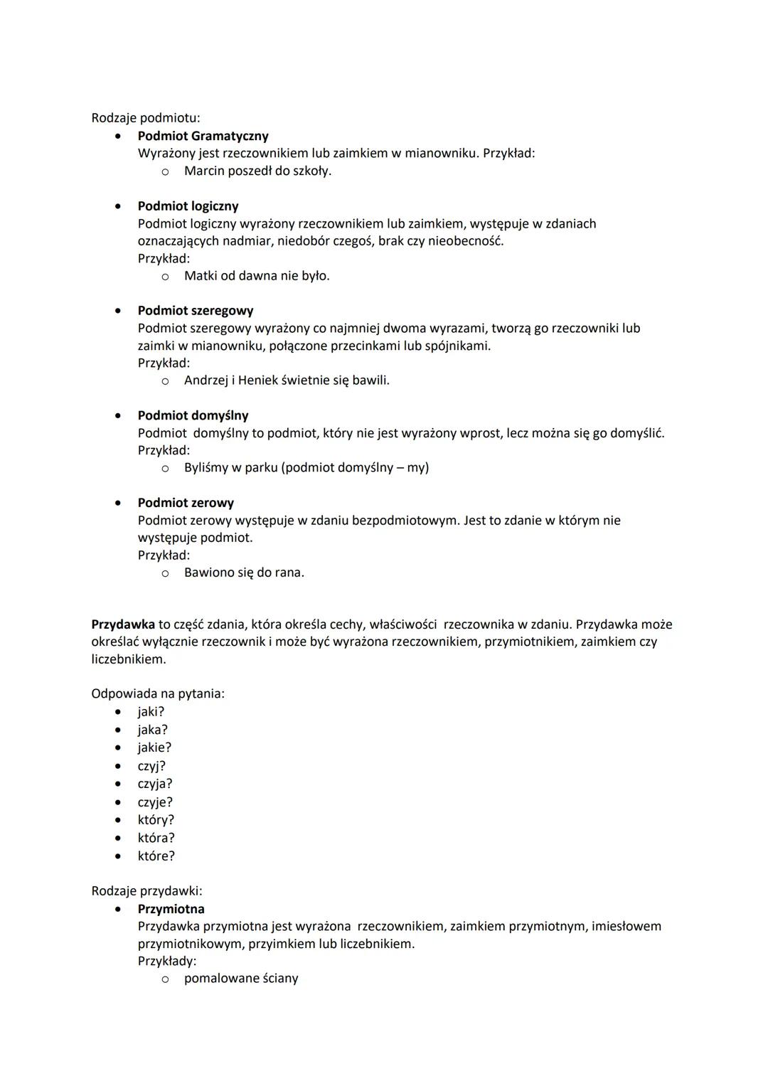 # Części zdania. Podmiot logiczny
i gramatyczny.

Części zdania to elementy tworzące podstawową jednostkę składniową, czyli zdanie.
W języku