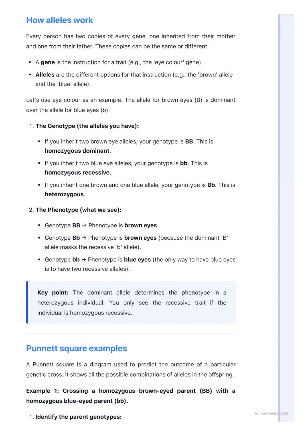 # Alleles and Inheritance

What are alleles and inheritance?

This is about how we get our traits, like eye colour or hair colour, from our

