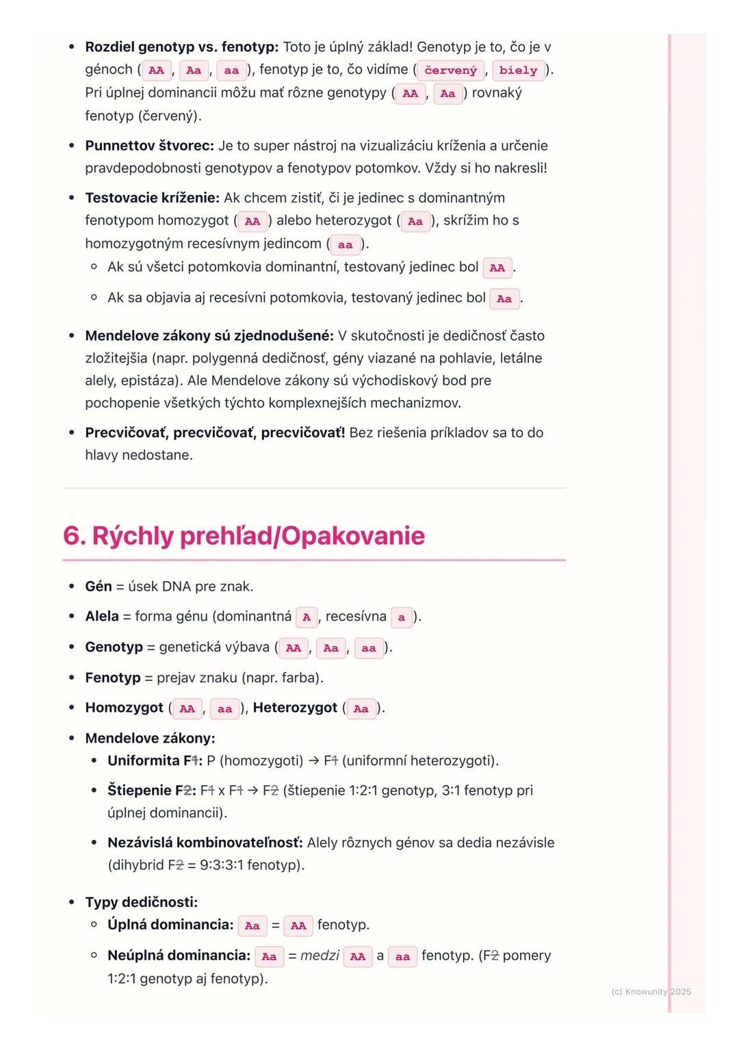 # Mendelovská genetika

1. Prehľad mendelovskej genetiky

Mendelovská genetika je základný kameň nášho chápania dedičnosti. Je to
oblasť bio