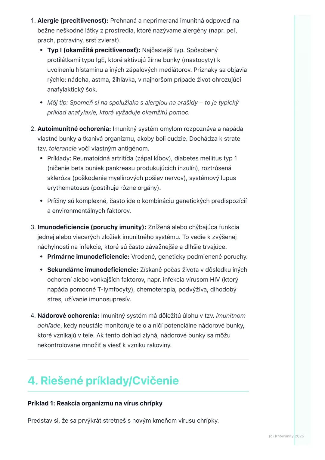 # Imunitný systém

1. Prehľad/Úvod

Imunitný systém je neuveriteľne zložitý a dôležitý pre naše prežitie. Je to
vlastne taká naša vnútorná a