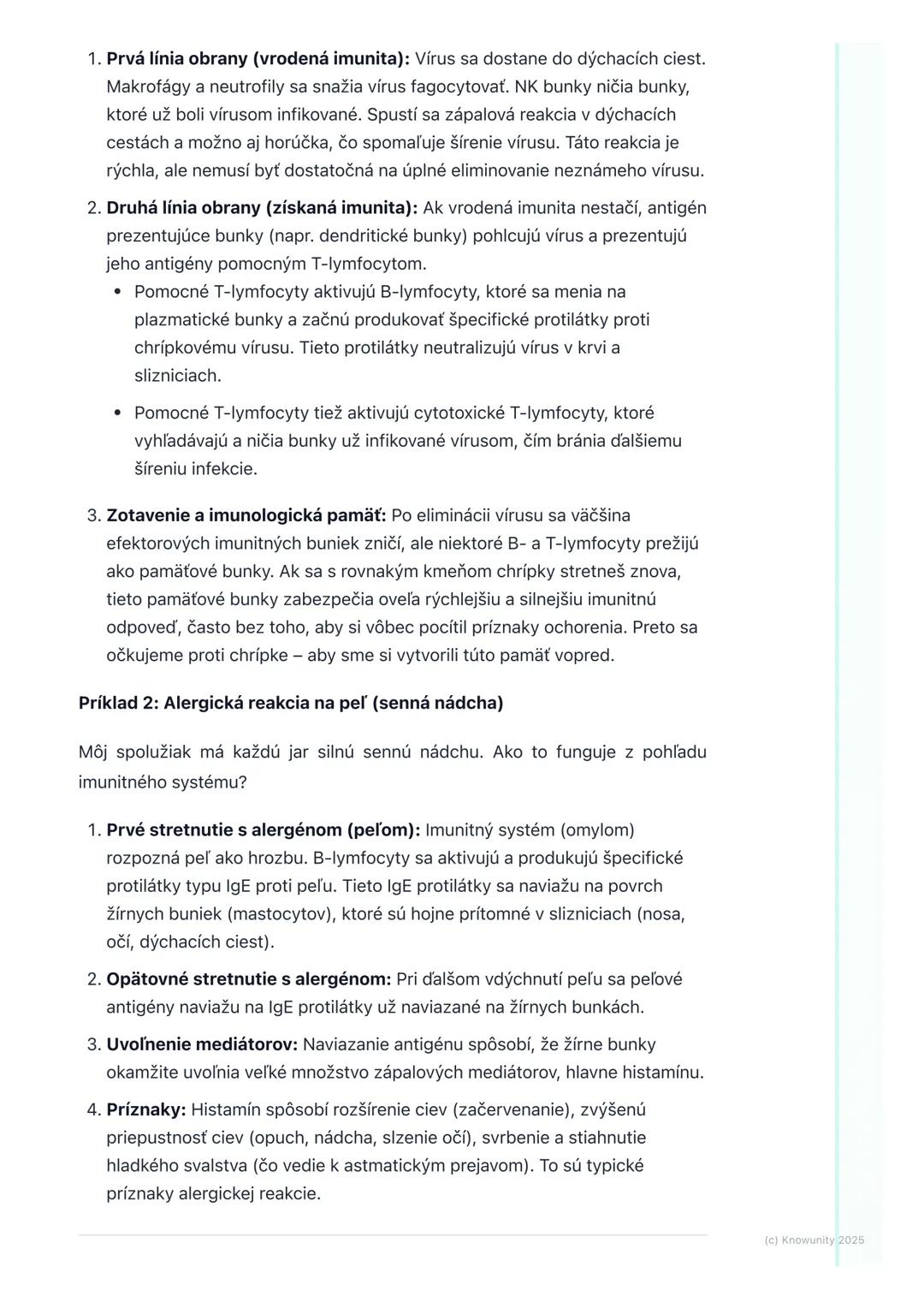 # Imunitný systém

1. Prehľad/Úvod

Imunitný systém je neuveriteľne zložitý a dôležitý pre naše prežitie. Je to
vlastne taká naša vnútorná a