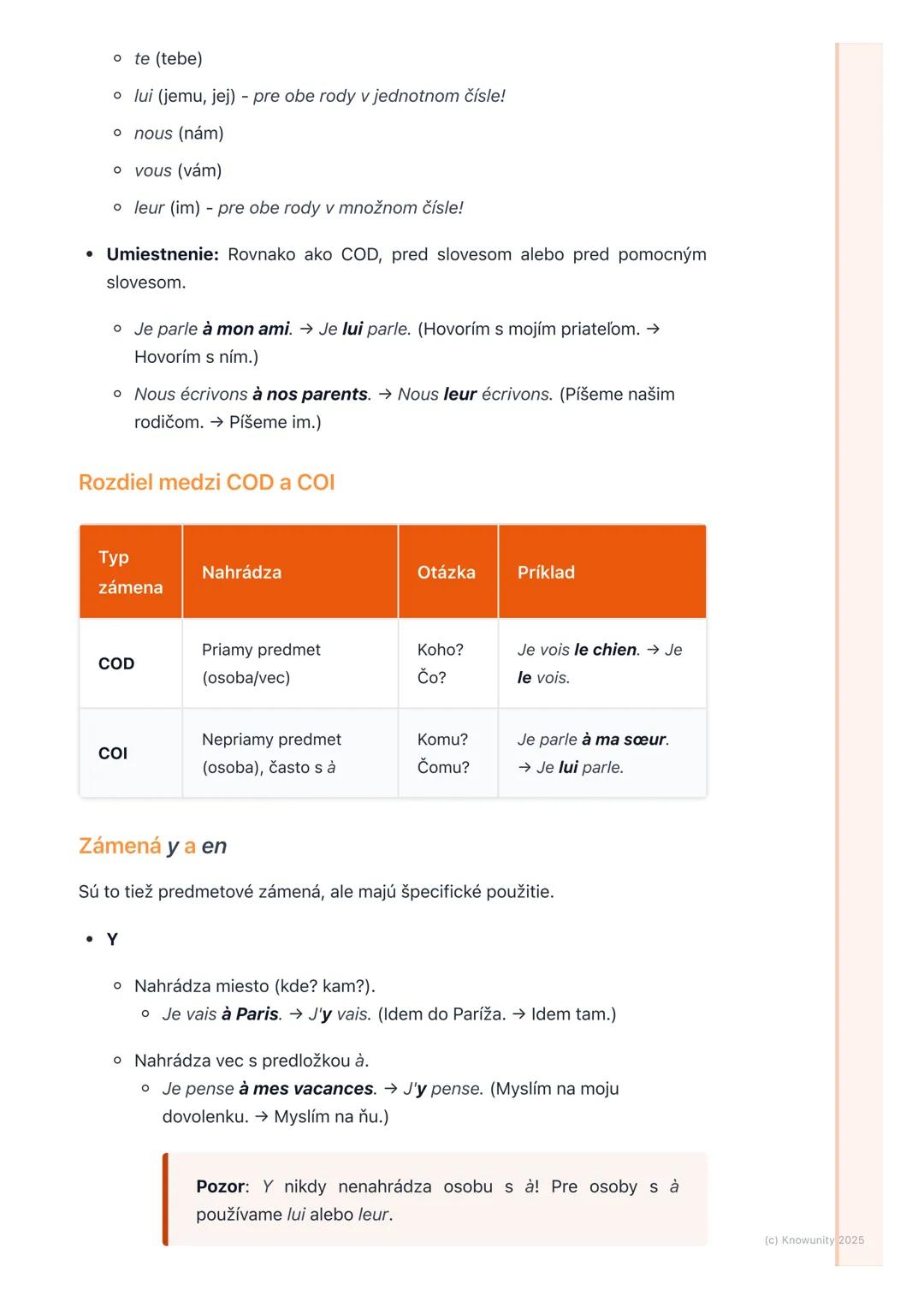 # Zámená (Pronoms personnels
compléments, Pronoms
relatifs composés)

1. Úvod a prehľad

Dnes sa pozrieme na zámená, ktoré sú v slovenčine č