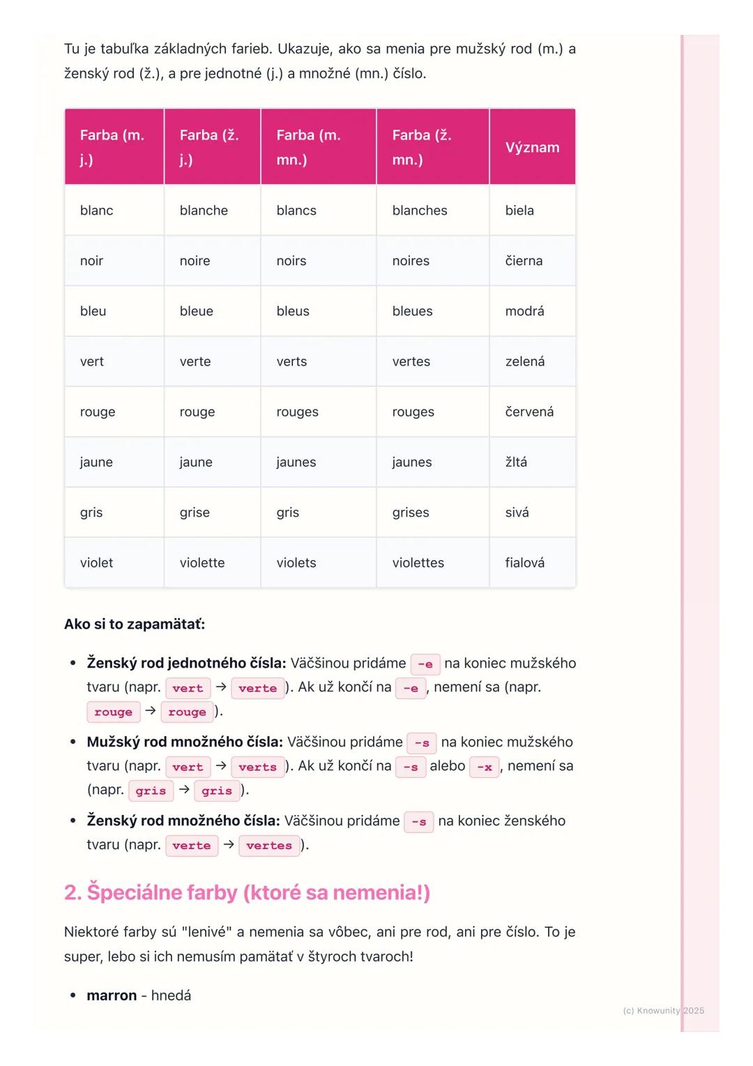 # Farby

## Úvod do témy: Farby

Ahojte! Dnes si robím poznámky k farbám vo francúzštine. Je to dôležité, lebo
farbami opisujeme veci okolo 