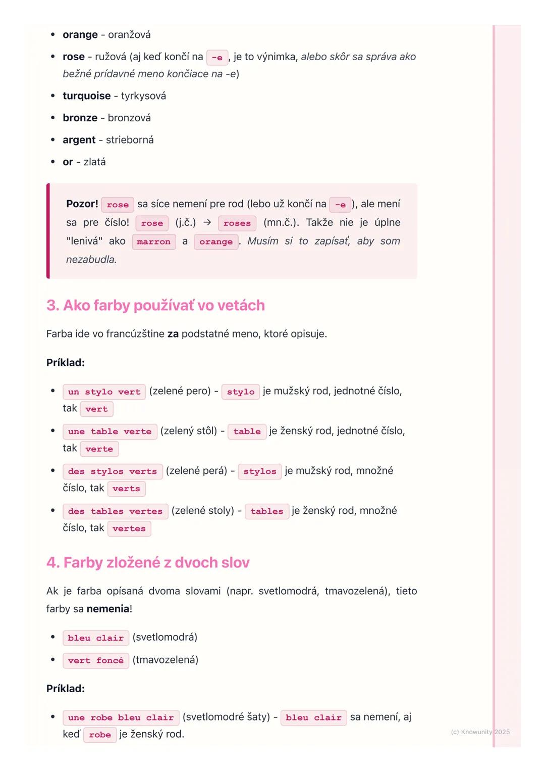 # Farby

## Úvod do témy: Farby

Ahojte! Dnes si robím poznámky k farbám vo francúzštine. Je to dôležité, lebo
farbami opisujeme veci okolo 