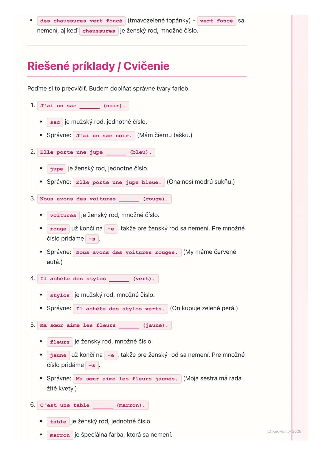 # Farby

## Úvod do témy: Farby

Ahojte! Dnes si robím poznámky k farbám vo francúzštine. Je to dôležité, lebo
farbami opisujeme veci okolo 