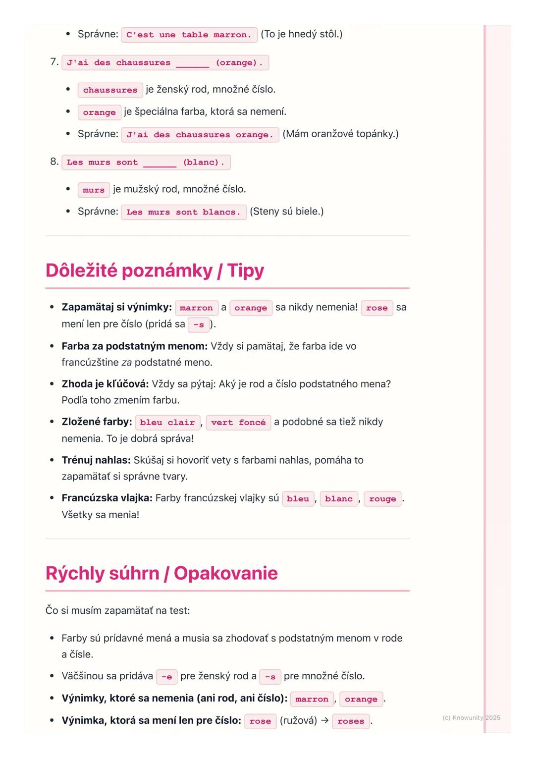 # Farby

## Úvod do témy: Farby

Ahojte! Dnes si robím poznámky k farbám vo francúzštine. Je to dôležité, lebo
farbami opisujeme veci okolo 