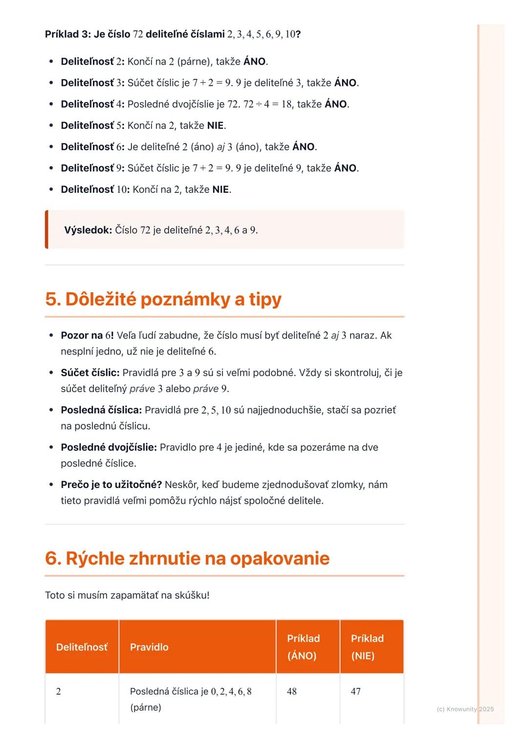 # Deliteľnosť prirodzených čísel

## 1. Úvod do deliteľnosti čísel

Ahoj! Dnes si zopakujeme, čo je to deliteľnosť prirodzených čísel. Je to