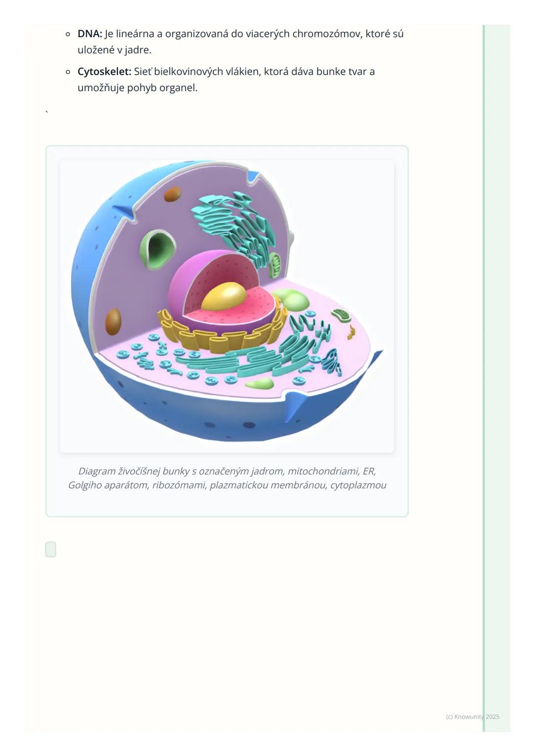 # Prokaryotická a eukaryotická
bunka

1. Prehľad témy: Prokaryotická a
eukaryotická bunka

Takže, bunka je základná stavebná a funkčná jedno