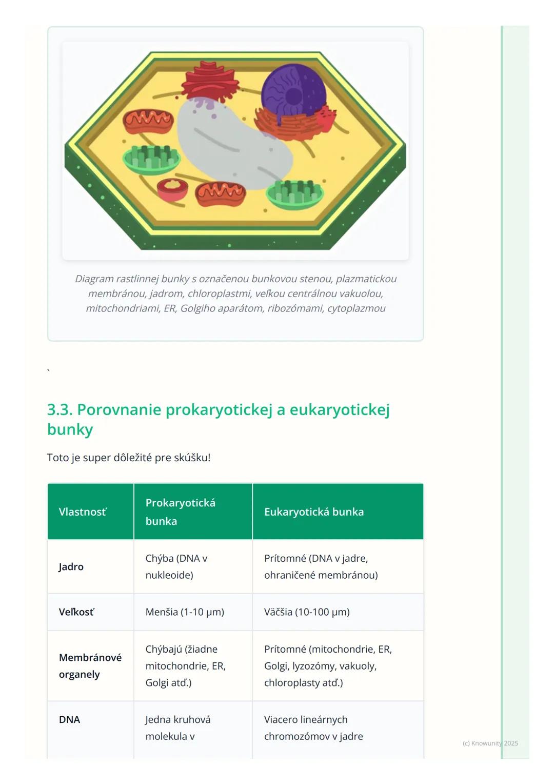 # Prokaryotická a eukaryotická
bunka

1. Prehľad témy: Prokaryotická a
eukaryotická bunka

Takže, bunka je základná stavebná a funkčná jedno