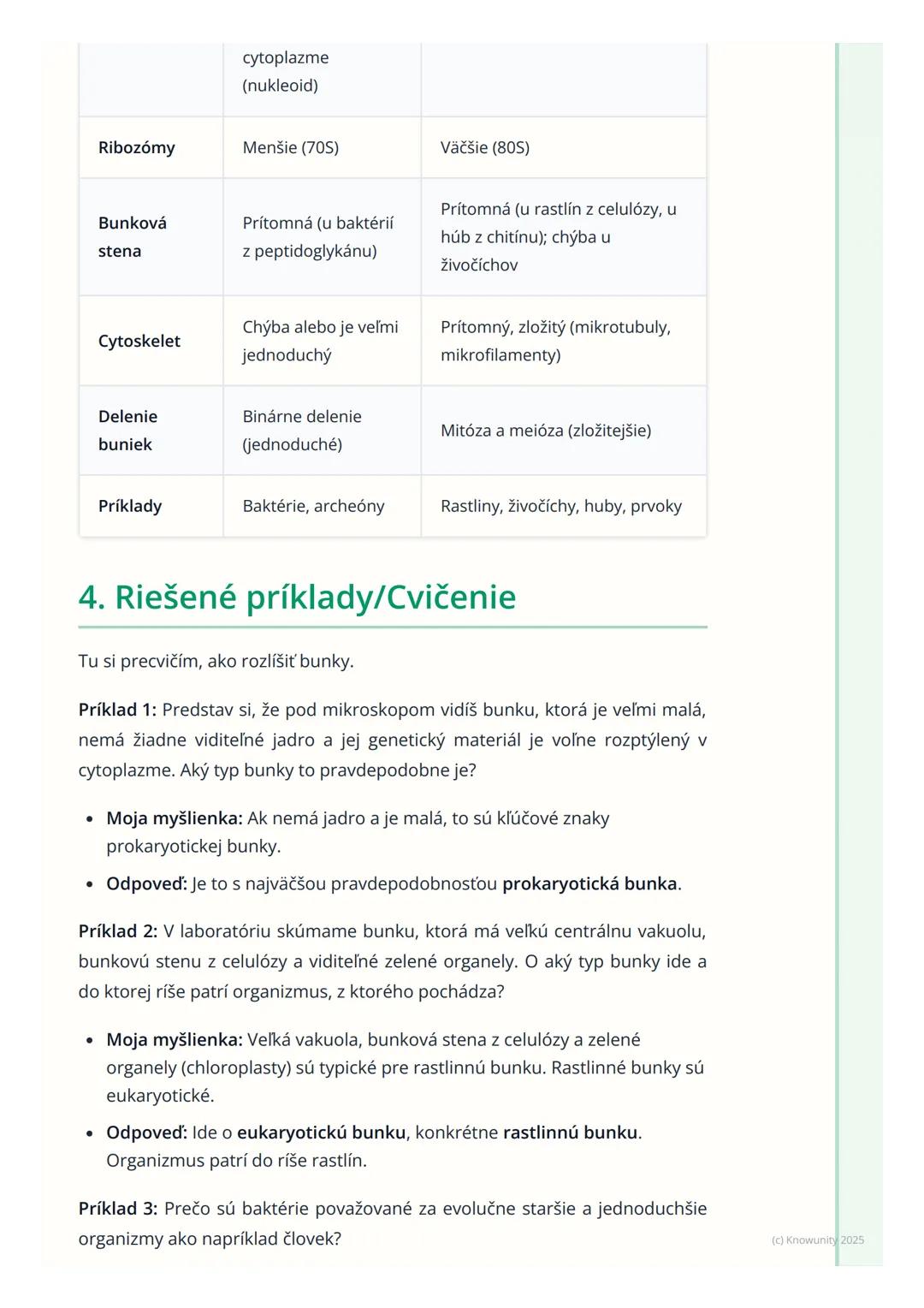 # Prokaryotická a eukaryotická
bunka

1. Prehľad témy: Prokaryotická a
eukaryotická bunka

Takže, bunka je základná stavebná a funkčná jedno