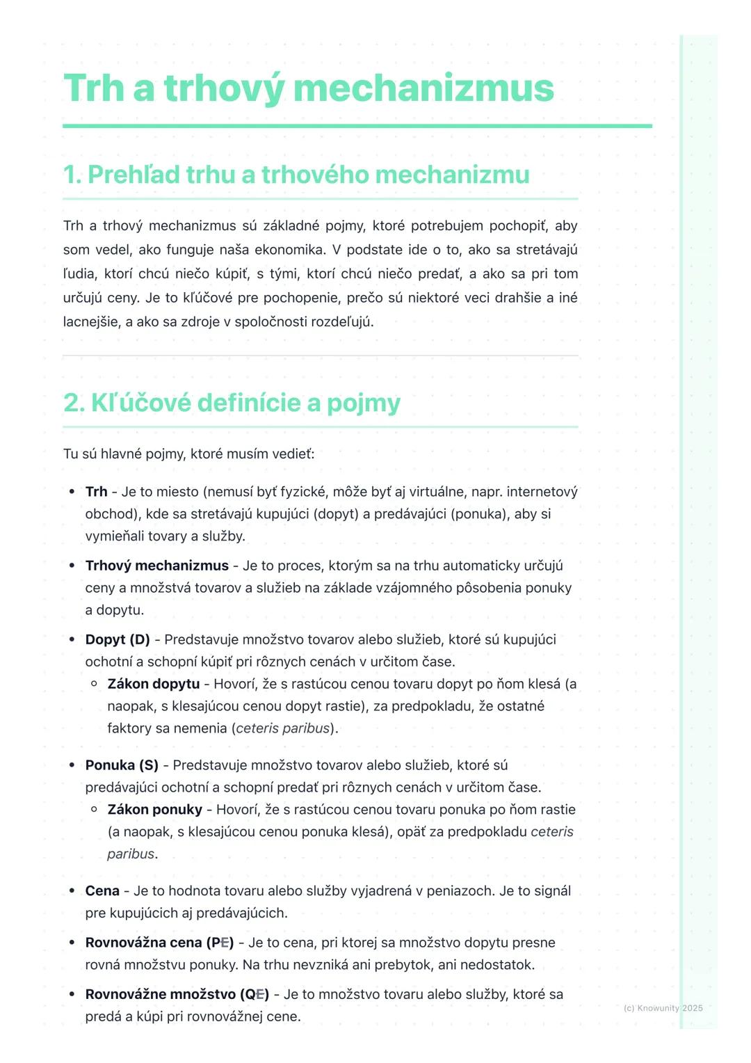 Ako funguje trh a mechanizmus dopytu a ponuky