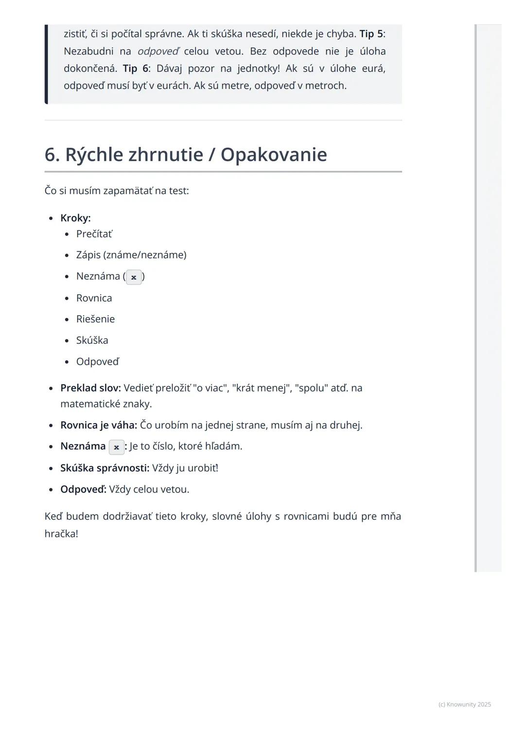 # Riešenie slovných úloh
pomocou rovníc

1. Úvod do slovných úloh s rovnicami

Ahoj! Dnes si píšem poznámky k tomu, ako riešiť slovné úlohy 