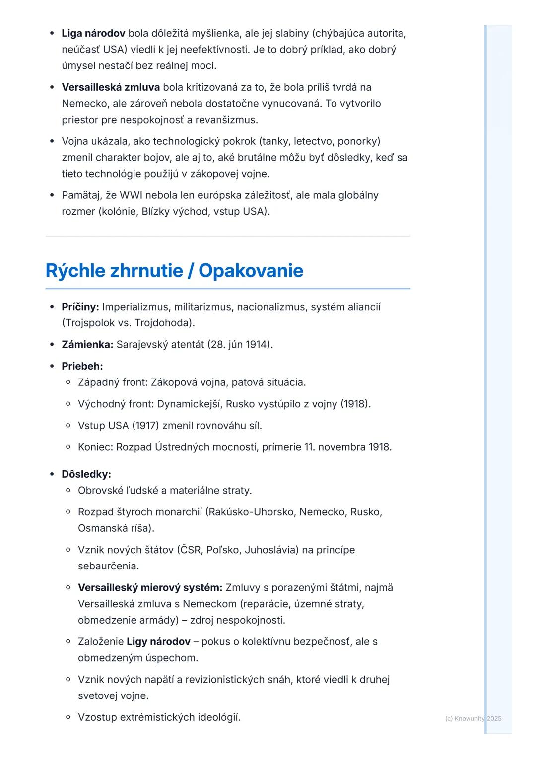 # Prvá svetová vojna a jej
dôsledky

Prehľad prvej svetovej vojny a jej
dôsledkov

Prvá svetová vojna (1914-1918) bola jedným z najničivejší