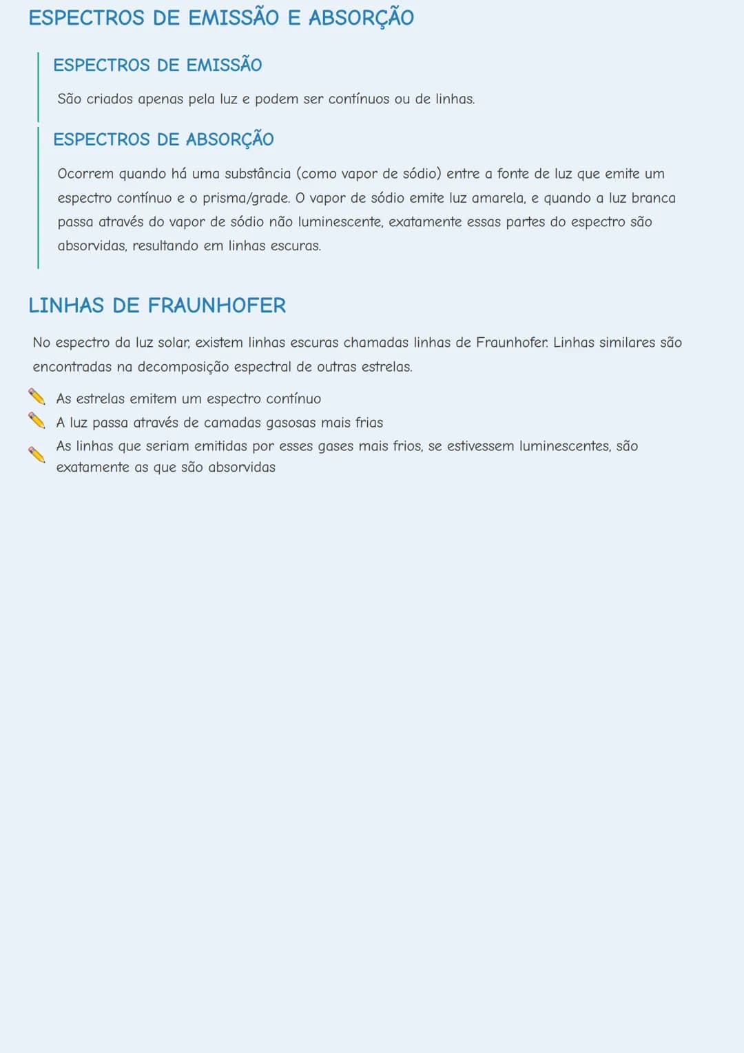 # ESPECTROS DE LUZ

## INTRODUÇÃO AOS ESPECTROS
Espectros são faixas coloridas compostas por luz de diferentes comprimentos de onda e frequê
